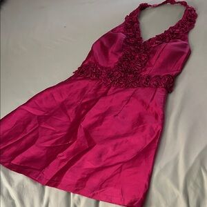 Elegant mini  Pink Halter Dress